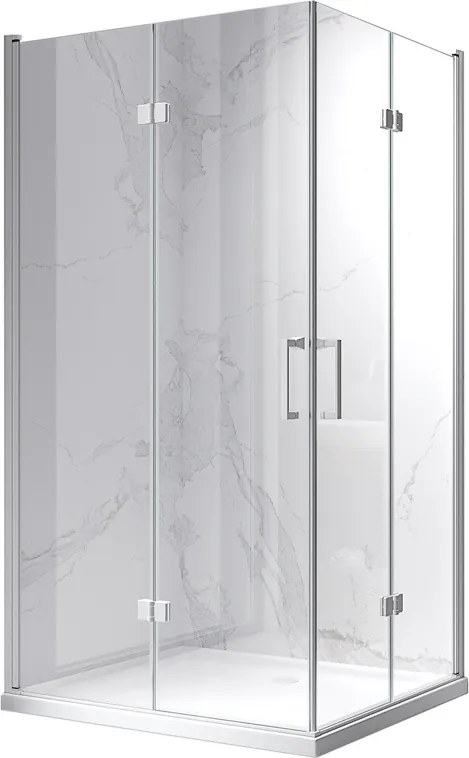 BPS-koupelny Obdĺžnikový sprchovací kút HYD-OK12B 100x80 biela/transparent - bez vaničky