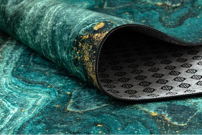 Protišmykový behúň LOTUS SHADOWS 37750 zelený - Výpredaj