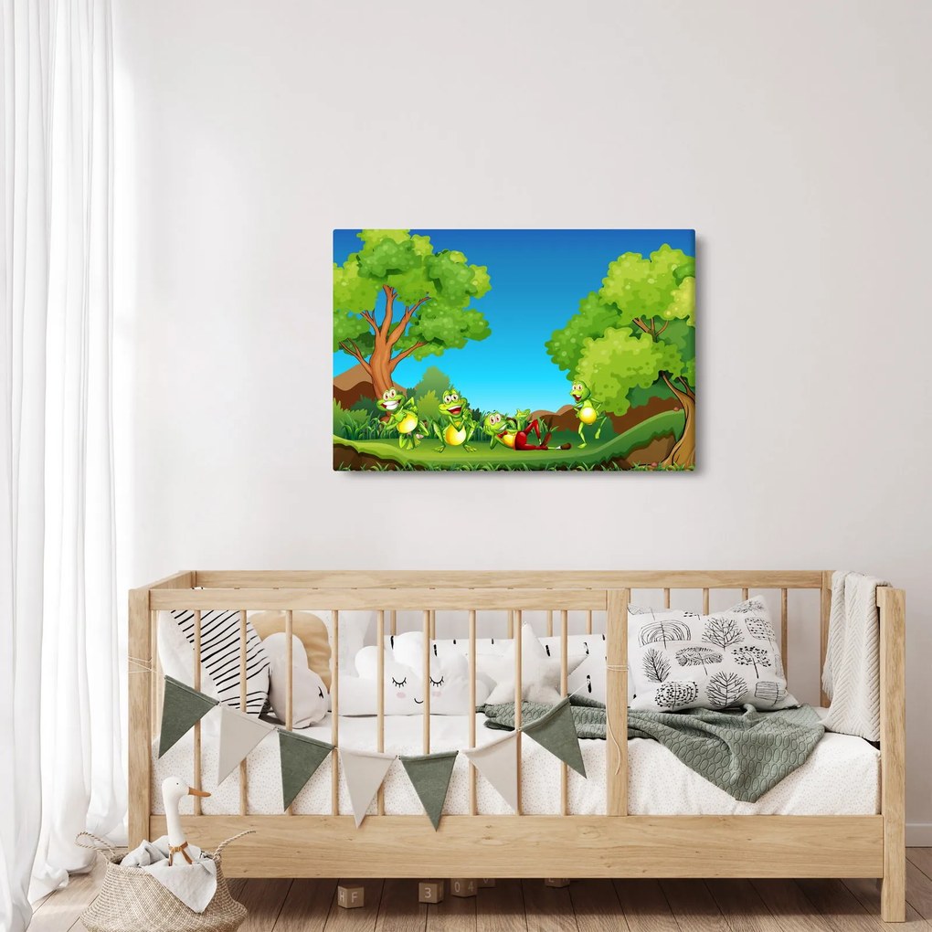 Obraz - Veselí žabiaci (90x60 cm)