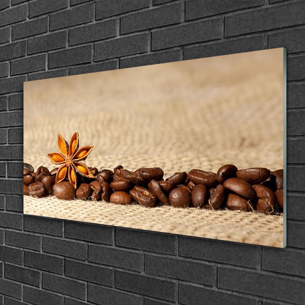 Skleneny obraz Káva zrnká kuchyňa 120x60 cm