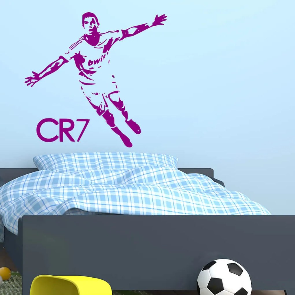 Veselá Stena Samolepka na stenu na stenu Cristiano Ronaldo Farba: černá