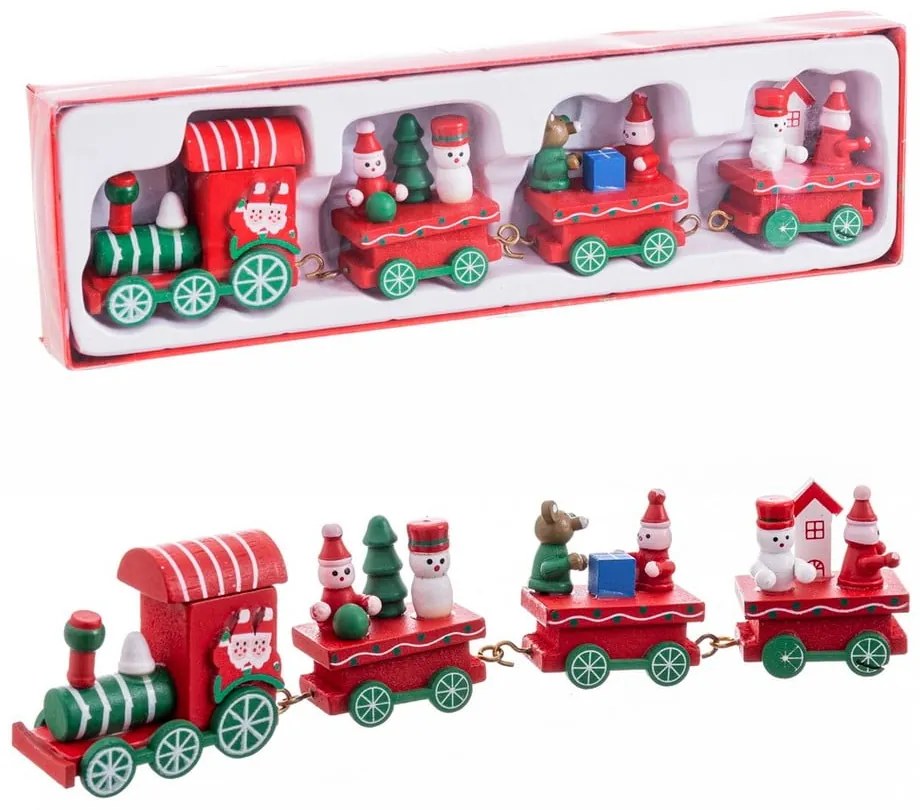 Drevená vianočná figúrka (výška 7,5 cm) Locomotive – Casa Selección