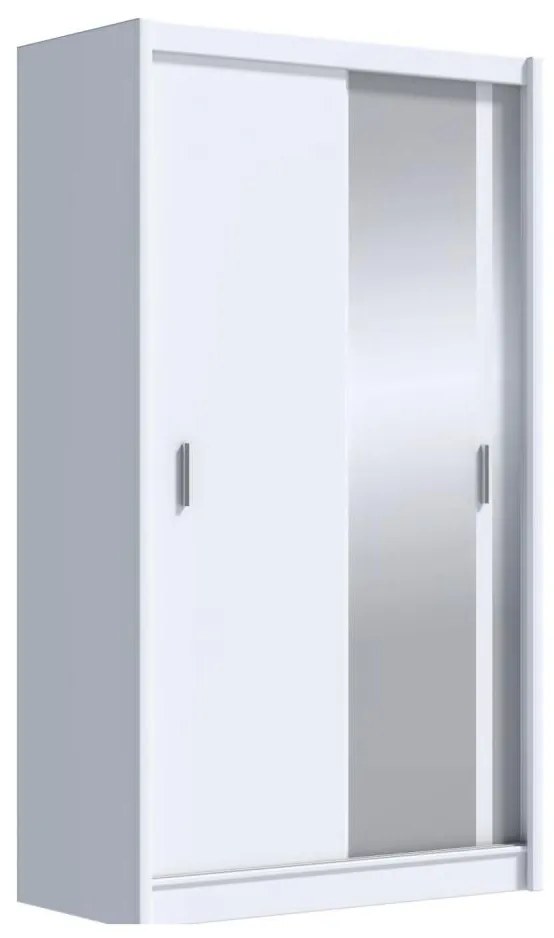 Šatní skriňa so zrkadlom SABRINA 150x215 cm biela