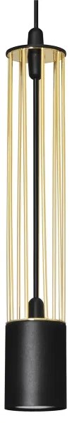 LED Luster na lanku BARS 4xGU10/4,8W/230V čierna/zlatá