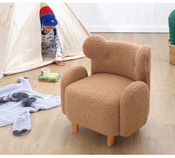 Detské kreslo TOBI hnedé