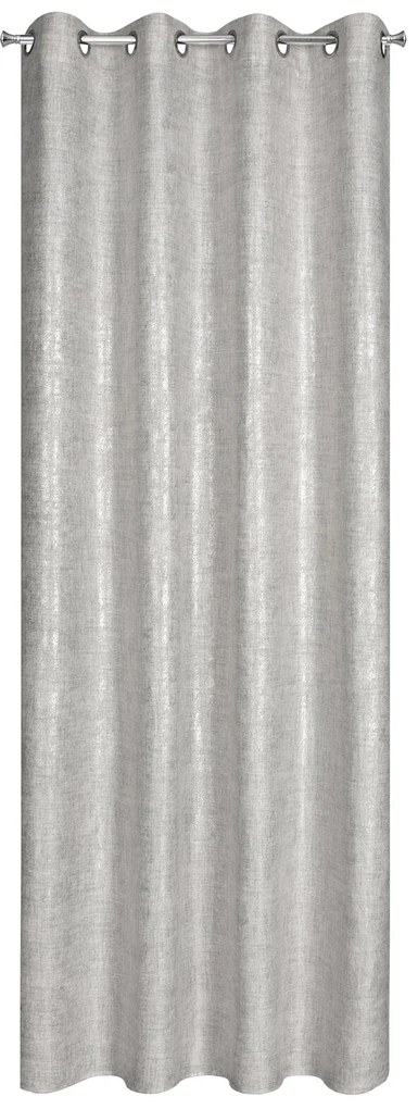 ZÁVES NA KRÚŽKOCH BLANKA 140X250 CM STRIEBORNÁ