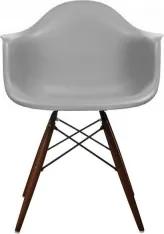 Designová židle DAW, světle šedá (Tmavý buk)  S422678 CULTY +