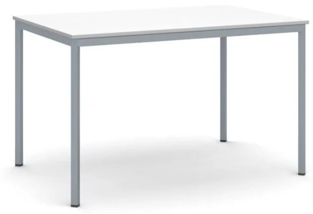 Jedálenský stôl, 1200 x 800 mm, tmavo sivá podnož, biela