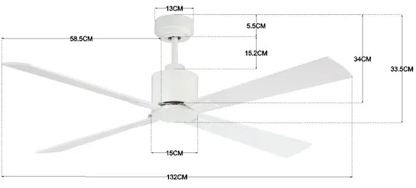 Lucci Air 210521 - Stropný ventilátor AIRFUSION CLIMATE drevo/biela + DO