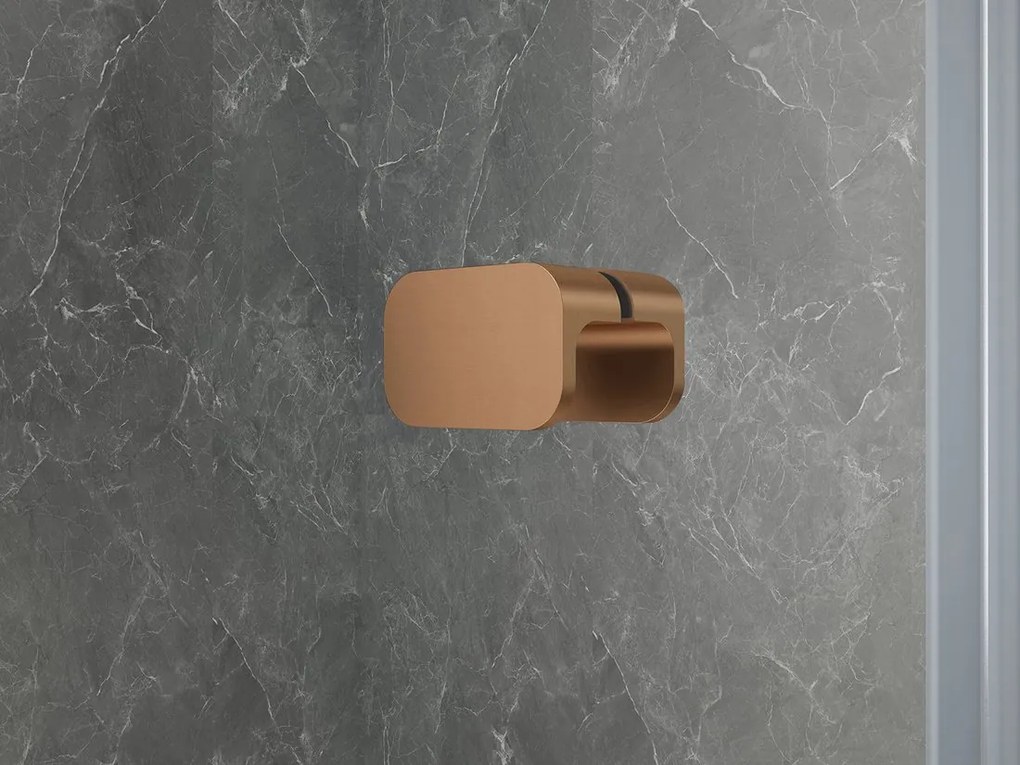 Polysan Polysan, GLOBE COPPER MATT štvorcová sprchová zástena 800x800mm, číre sklo, ľavá, GB1080-3215LPG