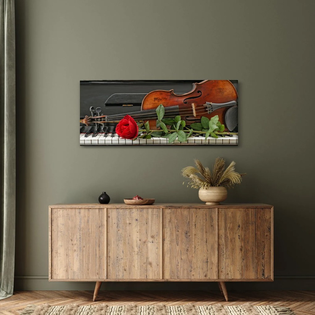 Obraz - Spomienka na hudobníka (120x50 cm)