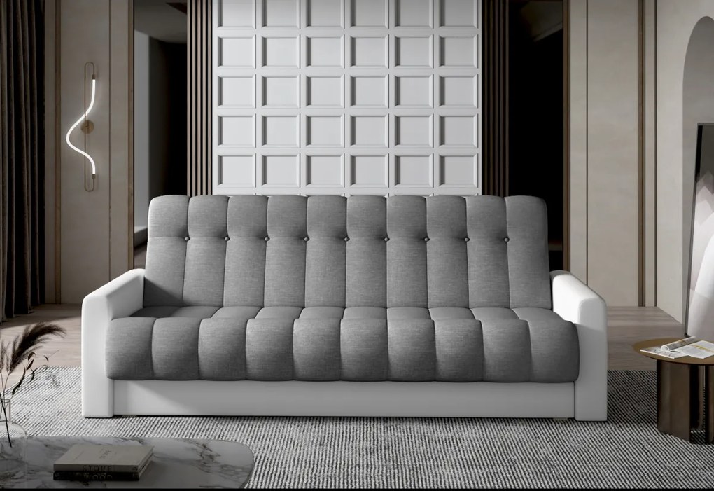 Rozkladacia čalúnená pohovka GARETT, 210x90x85, sawana 21/soft 11