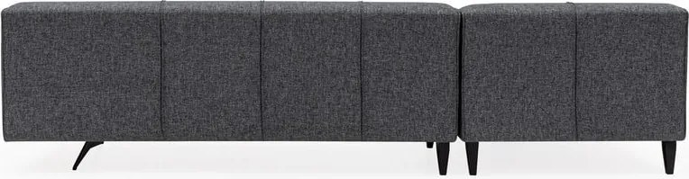 Tmavosivá rohová pohovka Artie Jivago, ľavý roh