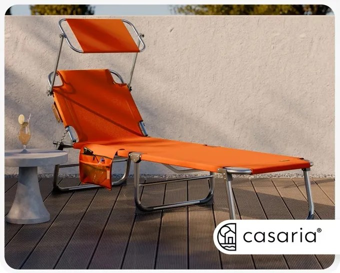 InternetovaZahrada Záhradné lehátko Ibiza - oranžové