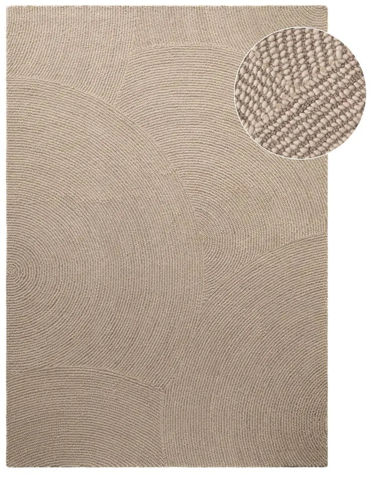 Béžový ručne tkaný vlnený koberec 160x230 cm Eleni Light Beige – Hanse Home