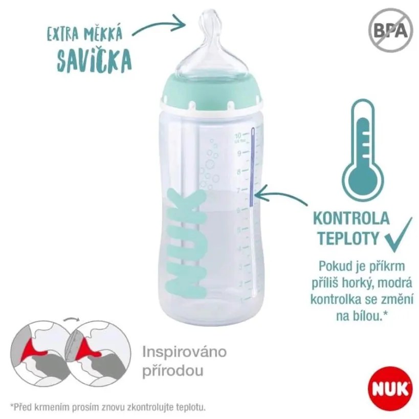 Dojčenská fľaša NUK FC Anti-colic s kontrolou teploty 300 ml UNI