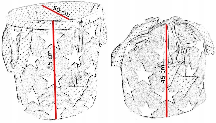 Detský kôš na hračky OBLÁČIKY - šedočierny