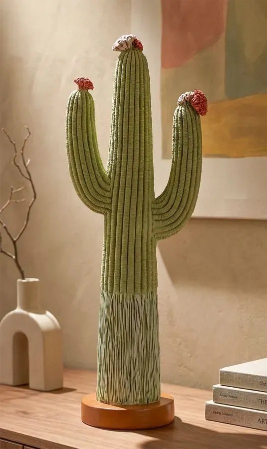 Dekoratívna soška Cactus 45 cm zelená