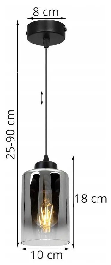 Závesné svietidlo HELLA, 1x sklenené tienidlo (výber z 3 farieb)