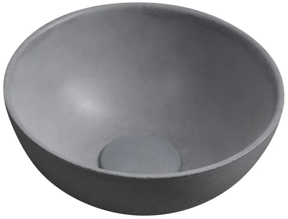 Sapho Sapho, MINOR betónové umývadlo na dosku, priemer 26cm, šedá, MR26017