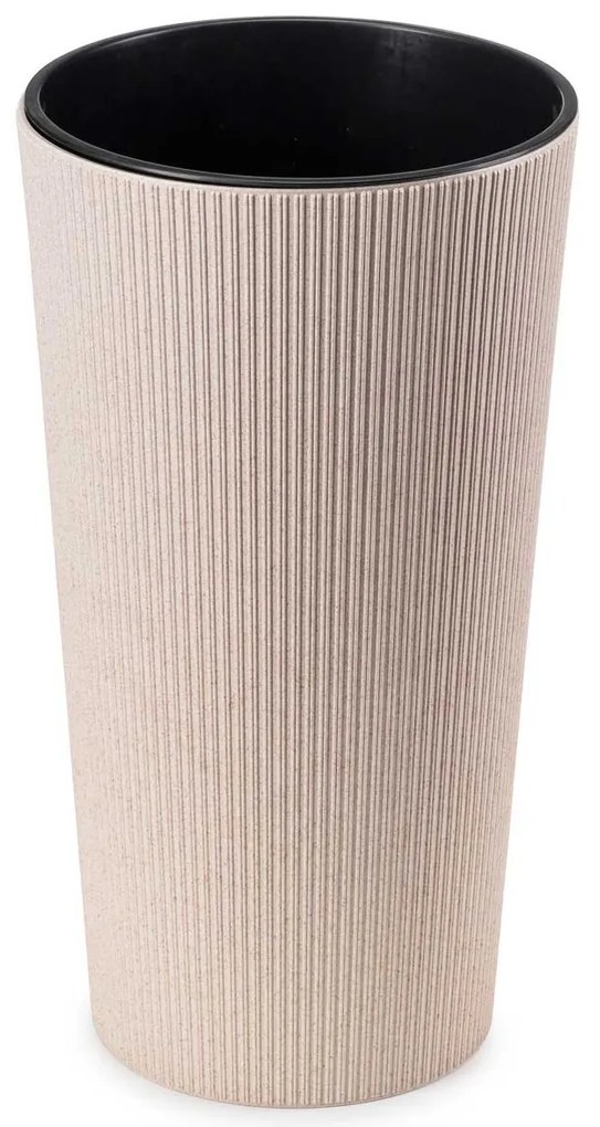 PLASTOVÝ KVETINÁČ URBANIKA ECO SADA 2KS 57X30 CM+46,6X25,5 CM BÉŽOVÁ