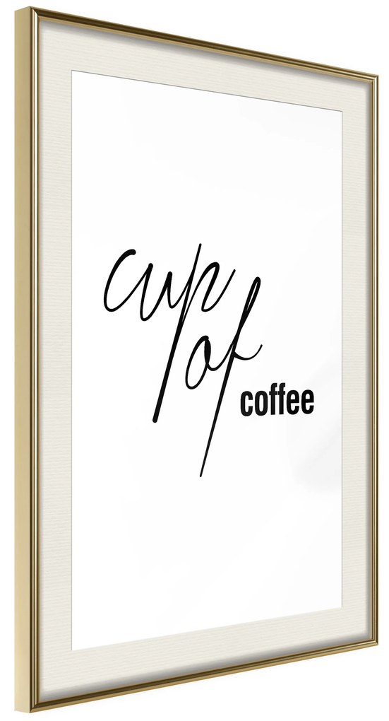 Artgeist Plagát - Cup of Coffee [Poster] Veľkosť: 40x60, Verzia: Zlatý rám
