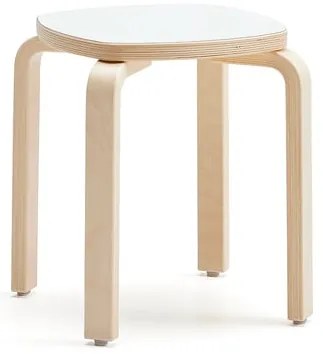 Detská stolička VIDE, laminát - biela, výška 380 mm