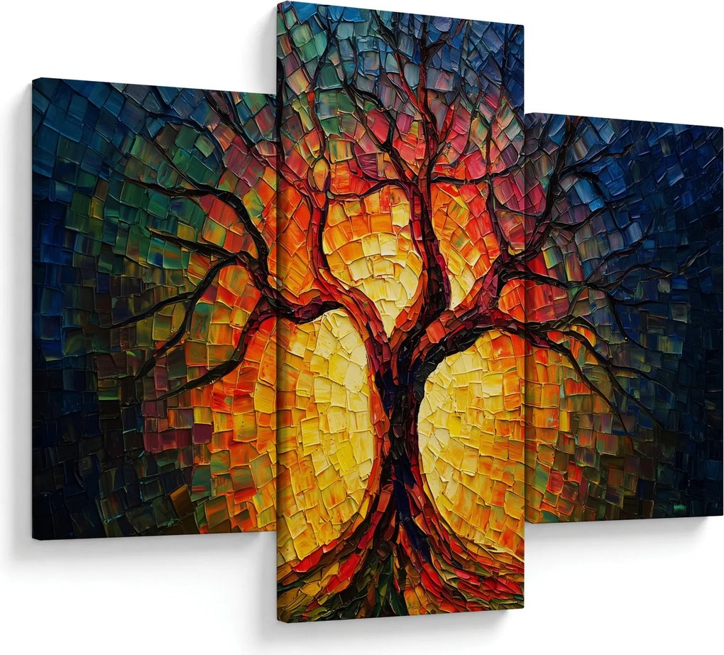 Obraz - Strom života v mozaike (90x60 cm)