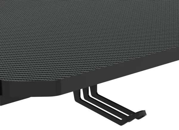 Herný stôl SNAKE s LED RGB podsvietením 100x60 cm čierna