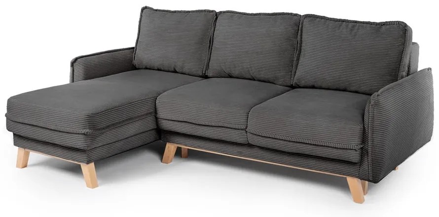 Variabilná sivá menčestrová rozkladacia rohová pohovka Tori – Bonami Selection