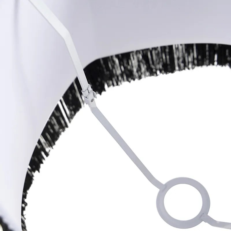 Hodvábny tienidlo čierny so sivou 45 cm - Granny