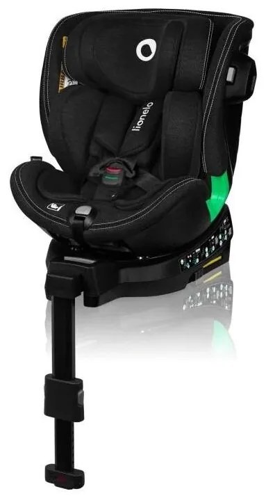 Lionelo - Autosedačka so základňou otočná HARMONY i-Size 40-150 cm čierna