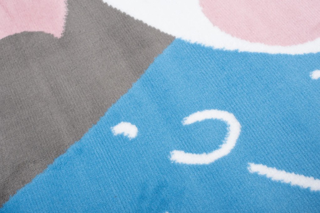 TA Koberec DY98E MODRÝ VESELÝ VTÁK Rozmer: 160x220 cm