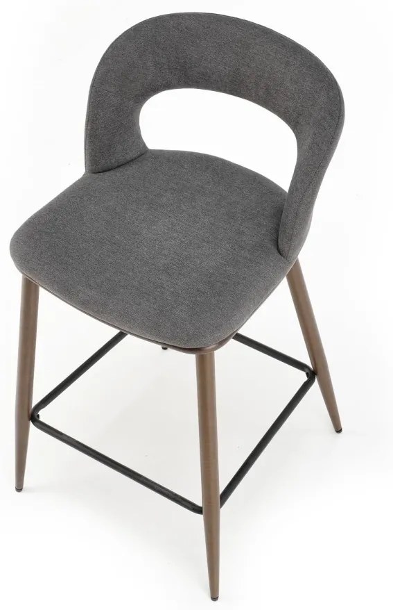 Barová stolička H114 sivá/orech