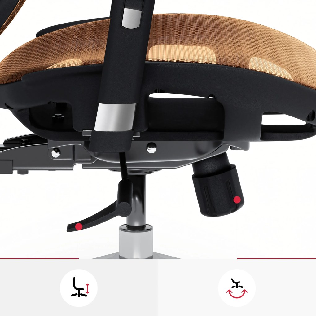 Ergonomické kreslo Diablo V-Basic, čierno-oranžové