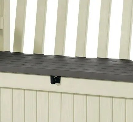 Keter Záhradný úložný box s lavicou Eden béžová, 265 l, 140 x 60 x 84 cm
