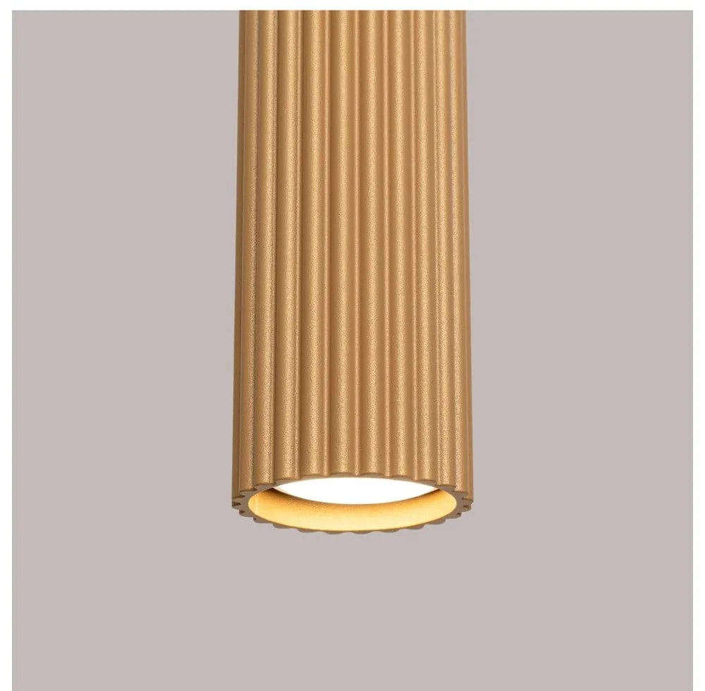 Závesné svietidlo v zlatej farbe Gleam – Sollux