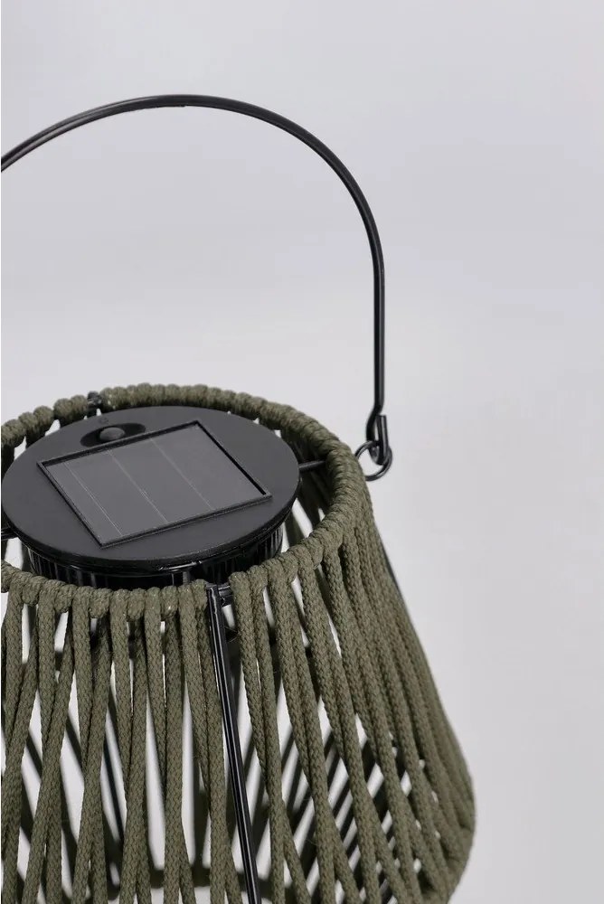 Khaki LED lampáš so solárnym panelom (výška 17 cm) Juny – Yes Everyday