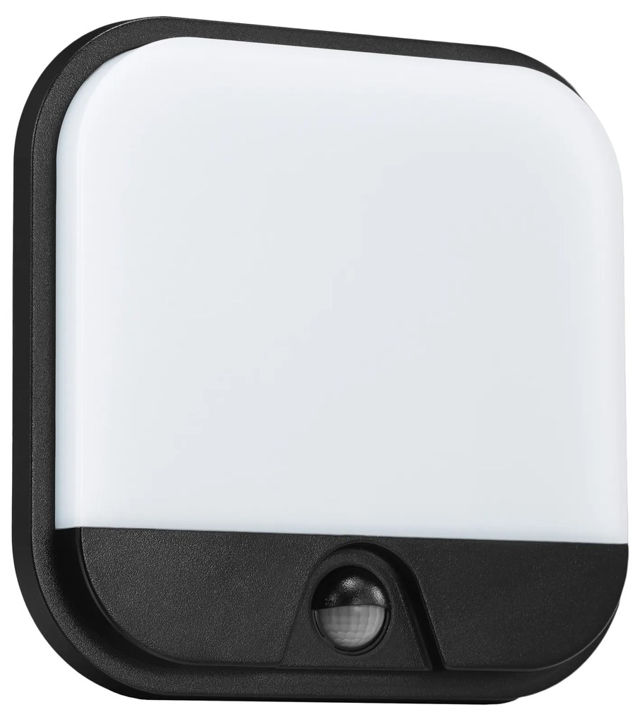 TOP LIGHT Svetlo nástenné-stropné Bari H PIR, Čierna