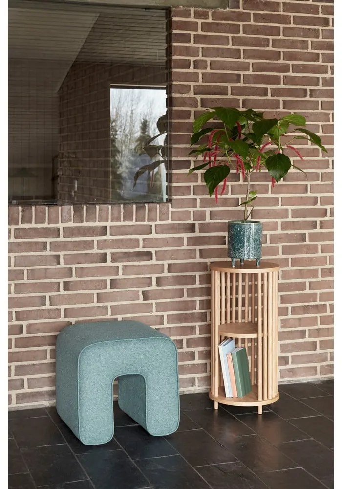 Konzolový stolík z dubového dreva Hübsch Folk, ø 35 cm