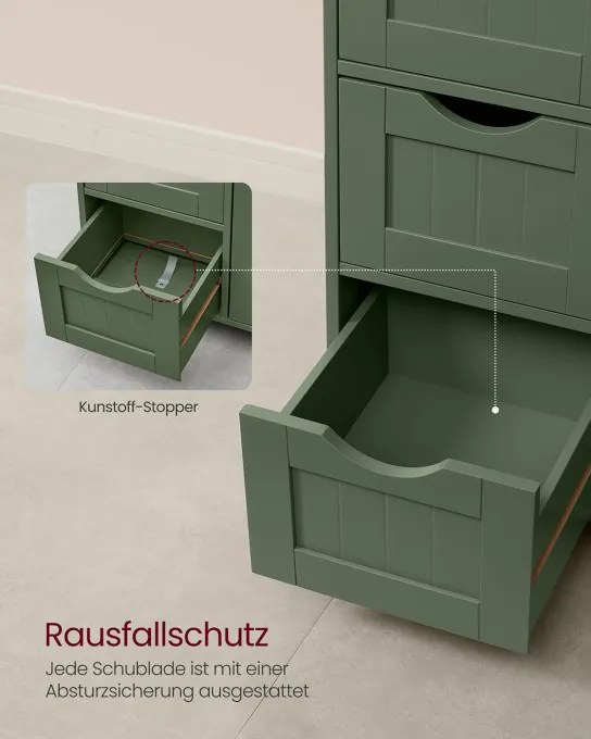 Kúpeľňová skrinka LHC041C01 zelená