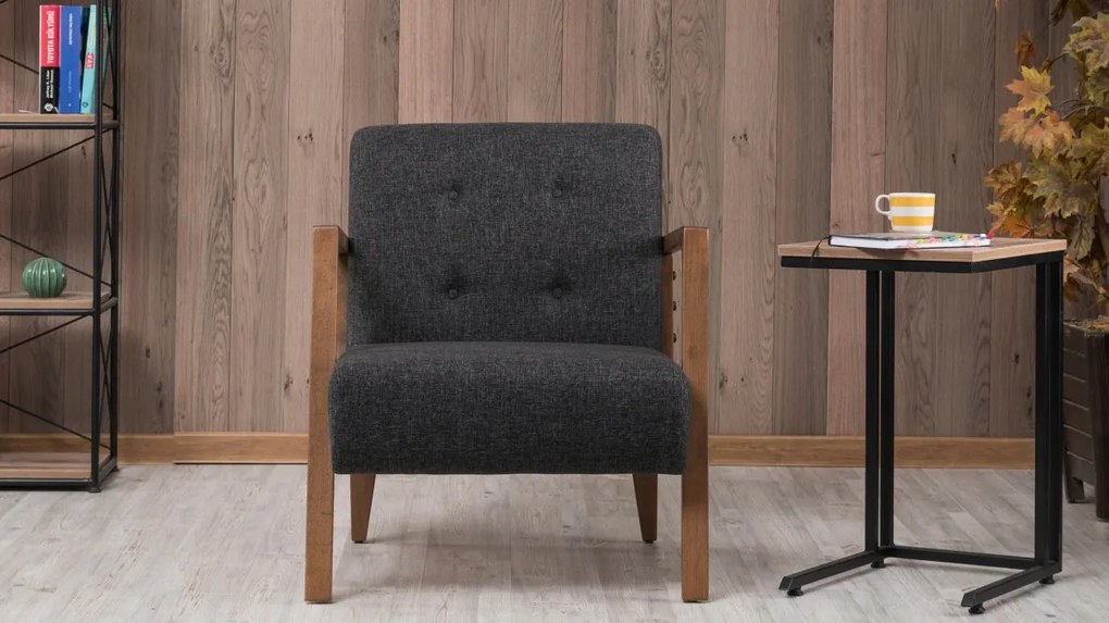 Kreslo Kemer tmavošedé