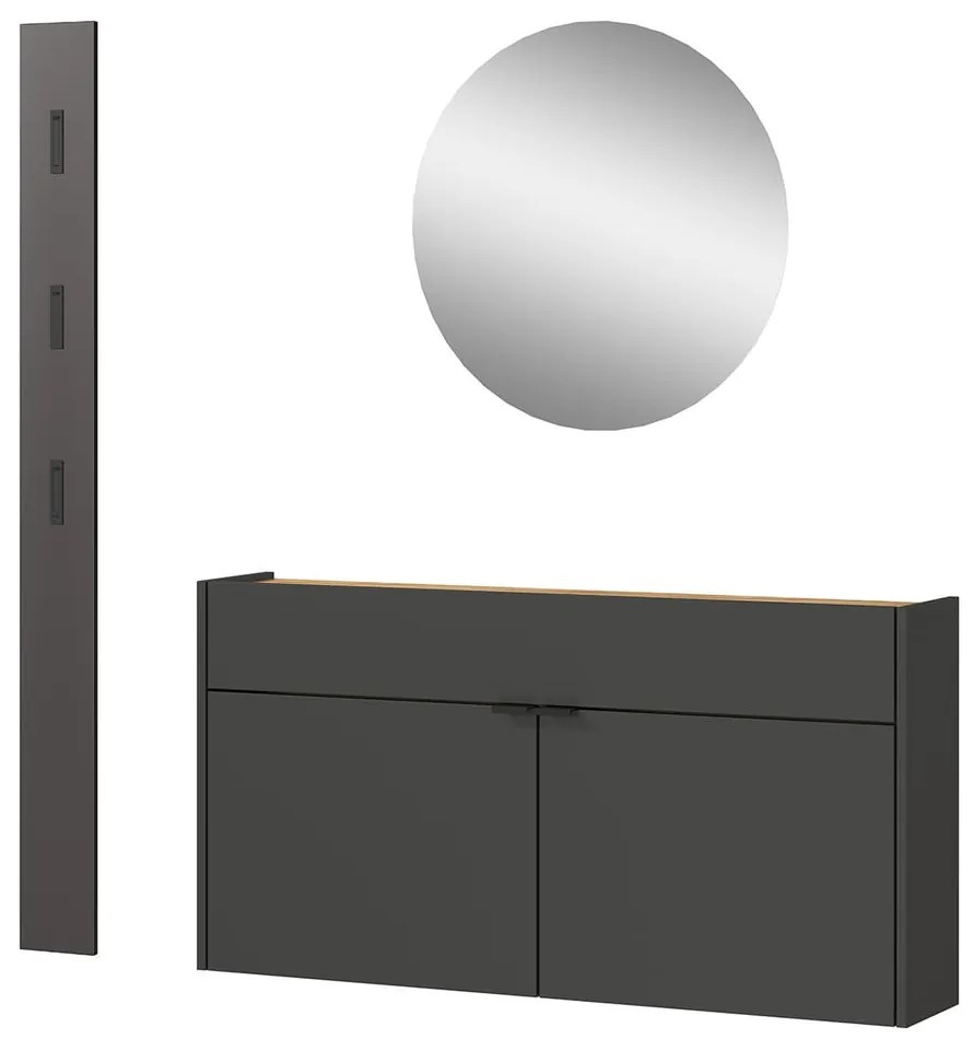 Antracitovosivá/v prírodnej farbe predsieňová zostava Ameca – Germania