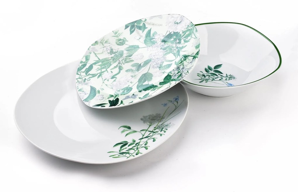 Porcelánová jedálenská súprava Herbal Mist sada 18ks