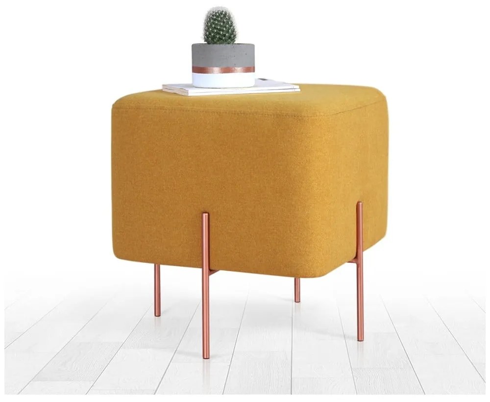 Taburet v horčicovej farbe Copper – Artie