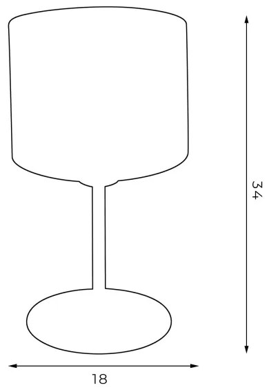 Stolná lampa ARDEN 1xE27/60W/230V pr. 18 cm biela