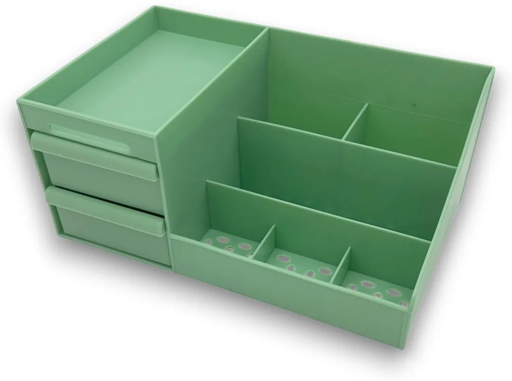 VERK GROUP Kozmetický organizér na líčidlá aj kancelárske potreby BLANKA - zelený