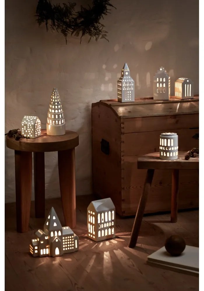 Keramický svietnik na čajovú sviečku Urbania Lighthouse Church Tower – Kähler Design