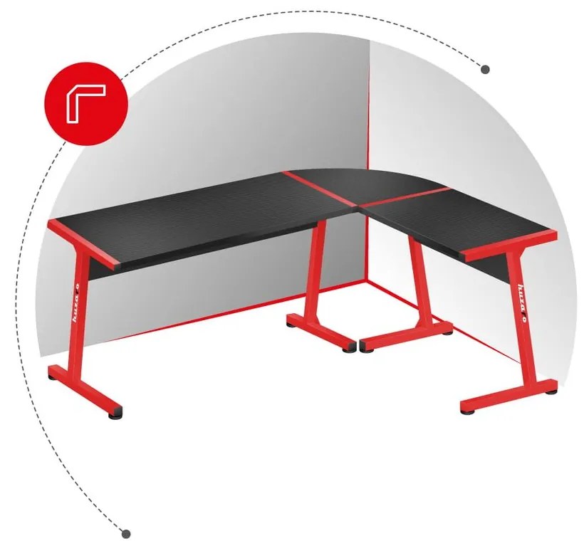 Huzaro Rohový herný stôl Hero 6.0