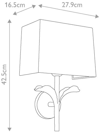 Feiss FE-GEORGIA1 - Nástenné svietidlo GEORGIA 1xE27/60W/230V